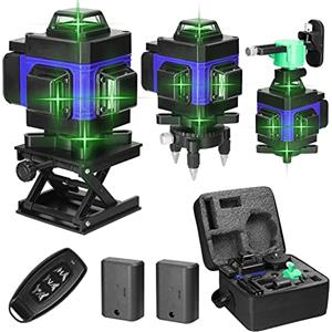 Vokot 4D16 Livella laser 4D 16 linee, piani laser 3x360° fino a 40M, autolivellante orizzontale e verticale, impermeabile IP54 con batterie ricaricabili e telecomando