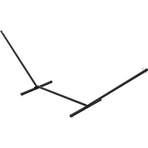 Outsunny Supporto per Amaca 330-360 cm per Interno ed Esterno con Bordi in Gomma, Sostegno per Amaca in Metallo, 360x92x112 cm, Nero