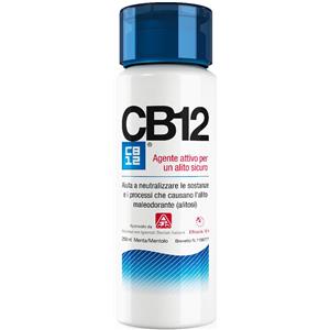 CB12 Collutorio Trattamento Alitosi 250ml - Efficace per 12 ore, senza alcool, con fluoruro e aroma menta