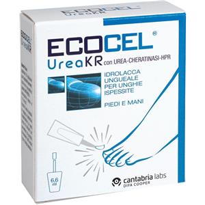 DIFA COOPER Ecocel Urea KR 6,6 ml - Idrolacca per Unghie Ispessite con Asciugatura Rapida