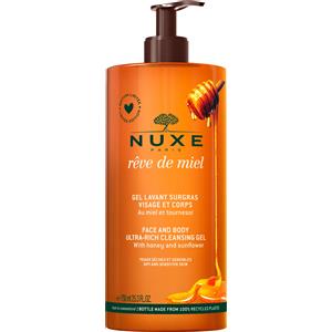 Nuxe Rêve de Miel Gel Lavante 750ml - Detergente Viso e Corpo al Miele e Girasole per Pelli Secche e Sensibili