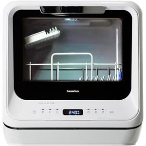 PremierTech Lavastoviglie 2 Coperti 6 Programmi Libera Installazione Bianca | PTLS2, Compatta, 6 programmi, minimo ingombro, da tavolo appoggio, campeggio, barca, casa vacanze, hotel, B&B, frutta biberon