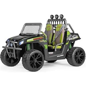 Peg Perego Polaris RZR Pro Green Shadow - Auto Elettrica per Bambini 24V con 2 Motori, Ruote Gommate, Radio e Cruscotto Multifunzionale