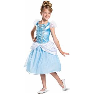 Disney Princess Disguise Costume Cenerentola Deluxe Bambina, Blu Costume Carnevale Cenerentola Bambina, Seta Vestito Cenerentola Bambina, Costumi Di Carnevale Per Bambini Taglia S