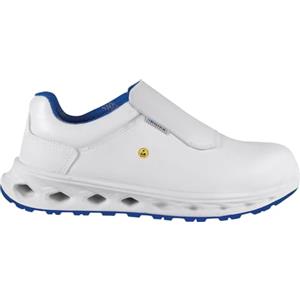 COFRA Hygiene ESD S3S FO SR Taglia 38 Scarpe Antinfortunistiche Mocassino in Microfibra Idrorepellente Bianca con Puntale e Lamina - Suola a Bassa Resistenza elettrica