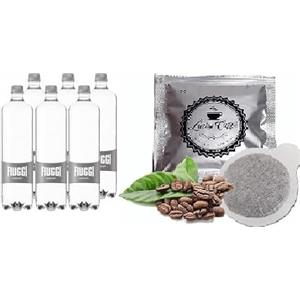 CG94-Fiuggi Naturale, Set di 6 Bottiglie d'Acqua Minerale naturale in Plastica in OMAGGIO 5 Cialde Lucky Caffè