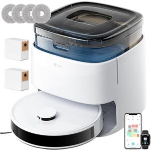Lefant M3 Robot Aspirapolvere e Lavapavimenti con Mappatura, Laser dToF, Aspirazione 12000Pa, Doppio Mop Rotante, Lavaggio Mop 45°C, Autosvuotamento 3,2L, Evitamento PSD, Asciugatura, WIFI/App/Alexa