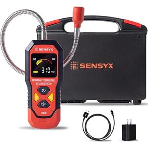 SENSYX 2-in-1 Rilevatore di perdite di refrigerante ricaricabile HVAC, rilevatore alogeni Freon, rilevazione aria condizionata, rilevatore di gas per auto (SFD201 Rilevatore di refrigerante e gas