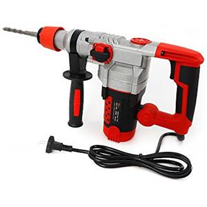 Aohuada Martello perforatore elettrico da 2200 W, martello perforatore a percussione, martello demolitore con set di punte per trapano, valigetta da 30 cilindri, martello ad alte prestazioni 0-930 giri/min