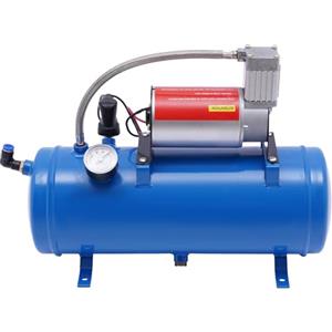 Beaudreaul Compressore D'aria Compressa Senza Olio - Compressore D'aria 12v - Kit Di Accessori Gonfiaggio Pneumatici - Pressione di Lavoro 8 Bar - Con Serbatoio 6 L