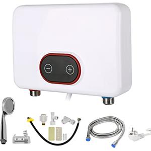 CEIEVER - Scaldacqua istantaneo senza serbatoio, con indicatore LED, 220 V, commutabile, 3500 W/4500 W/5500 W, scaldabagno elettrico per bagno, doccia e cucina