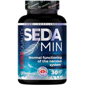 GEBERICH Capsule SEDAMIN | Ashwagandha 100mg + Magnesio Bisglicinato 950mg | Sonno Profondo e Riduzione della Fatica | con L-Teanina, Camomilla, Passiflora, Vitamine B6, B9, B12 | 30 Capsule