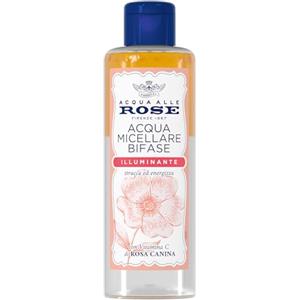Acqua alle Rose, Acqua Micellare Bifase Illuminante per Pelli Spente o Opache, Deterge ed Energizza la pelle con Vitamina C di Rosa Canina, Efficace sul Trucco Waterproof, 200 ml