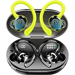 Rulefiss Cuffie Bluetooth Sport, Auricolari Bluetooth con 4 ENC Mics, 48 Ore Stereo Cuffie Wireless Antirumore