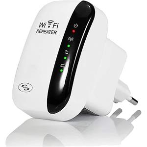 GUVGMY Ripetitore WiFi, Range Extender 300Mbps 2.4GHz Wireless Repeater Booster, con Porta LAN/Pulsante WPS/Access Point, per Segnale Casa