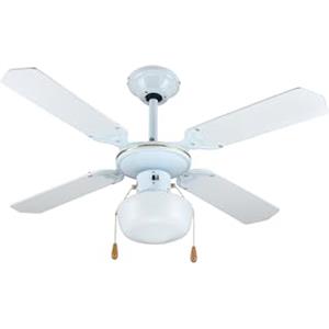 Zephir, Ventilatore da Soffitto con luce, 4 Pale in Legno e Paglia di Vienna, Ventilatore da soffitto Diametro 107cm, Funzione reversibilità