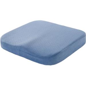 Surwin Cuscino Memory Foam Sedia per Sedersi, Colore Solido Cuscino Antidecubito Ciambella Cuscino Ergonomico Sedia Ufficio per Alleviare Dolore alla Schiena (40x40x6cm,Azzurro)