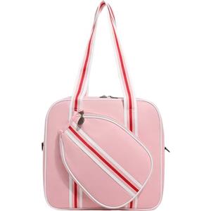 Generic Borsone da tennis impermeabile per racchetta da badminton, grande capacità, con tracolla per il trasporto, elegante per donne e uomini