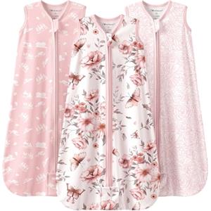 Mosebears Sacco nanna Estivo per Bambini, 0,5 Tog 100% Cotone Traspirante (Rosa, XL (18-24 mesi))