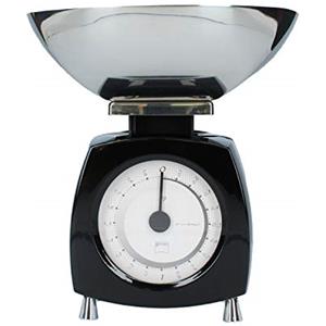 Giannini Glossy Bilancia 2 kg Acciaio inox e Legno massello laccato nero Made In Italy