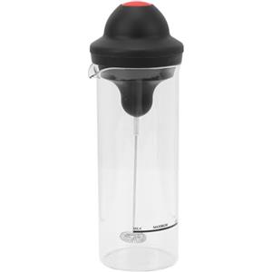 SIXRUN Montalatte Elettrico Automatico, Acciaio Inossidabile e Vetro, Portatile, Compatto, 300g, Schiuma Veloce, 2 Pezzi