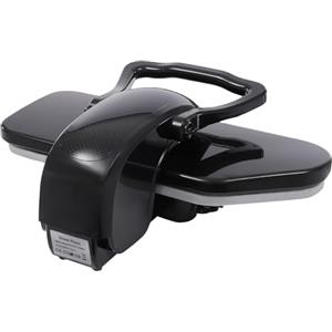 panfudongk Pressa per ferro da stiro a vapore, con touch screen, per la casa, con capacità di 2200 W, 1 l, serbatoio per acqua in nylon, seta, cotone, lino (nero)