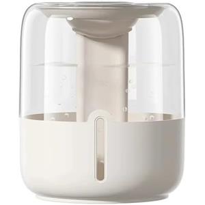 LVYXON Umidificatore da 6 8 litri alimentato tramite USB con doppia funzione di nebulizzazione e spray, luce notturna e display digitale per umidità dell'aria di lunga durata (beige)