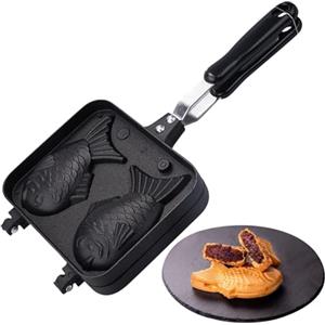 Generic Taiyaki Fish Waffle Maker - Macchina per waffle giapponese Taiyaki | Macchina giapponese a forma di pesce per torte calde per cioccolato, burro, crema pasticcera, pasta di fagioli