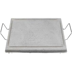 COSE DA CASA Pietra Ollare grande 40x50 cm con Stand in Metallo Piastra Vulcanica Bistecchiera & Grill da Tavolo Barbecue Griglia per Servire Carni Verdure pesce cottura Dietetica con Canale Raccogli Grassi Made i