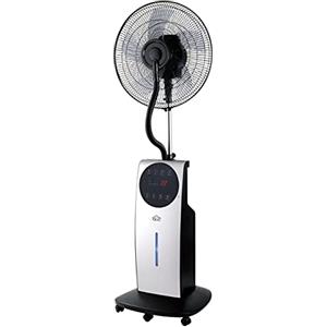 DCG VE1400T VENTILATORE UMIDIFICATORE RAFFRESCATORE IONIZZATORE REPELLENTE ANTI ZANZARA COLONNA DA TERRA CON NEBULIZZATORE, DISPLAY TEMPERATURA E TELECOMANDO, OSCILLAZIONE - 5 PALE - 3 VELOCITA'