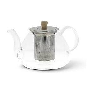 hp italia Neavita Teiera in vetro JASMINE - La teiera in vetro con filtro in acciaio e coperchio in acciaio ideale per le tisane in foglia
