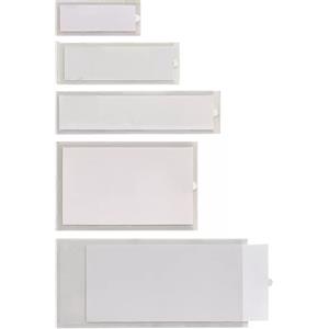 SEI ROTA Portaetichette Adesive Iesti A1 - PVC Trasparente - 24 x 63 mm - Confezione da 10 Pezzi