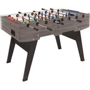Garlando Calciobalilla Champion in Rovere Grigio con Aste Rientranti e Pianogioco in Vetro