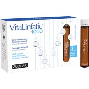 ZUCCARI VitaLinfatic 1000 - Integratore alimentare per il controllo del peso con Papaina e Succo di Papaya, 12 fiale da 25 ml