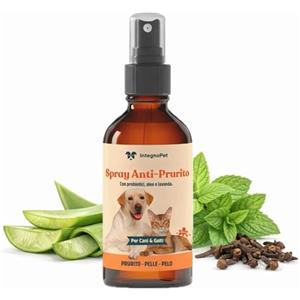 Integropet - Spray Antiprurito Cane e Gatto con Probiotici - Sollievo Immediato per Prurito Cane, Senza Risciacquo