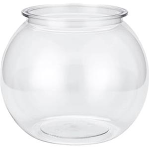 Easnea Ciotola per pesci rossi in plastica, ciotole per pesci trasparenti, piccolo acquario trasparente, acquario rotondo per pesci, contenitore per piante idroponiche, contenitore per pesci per casa
