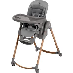 Maxi-Cosi Minla Plus Seggiolone Evolutivo 6-in-1, 0 a 14 anni, max 60 kg, vassoio girevole con una mano, 4 ruote, 9 altezze, 5 posizioni reclinate, seggiolone regolabile per bambini, Elegance Graphite