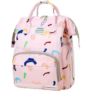 Chickwin Borsa Zaino Fasciatoio Neonato, Grande Capacità Zainetto Multifunzione di Viaggio Borsa per Pannolini, Maternità Baby Changing Bag Borsa Bebè per Mamma e Papà (B,38x17x25cm)