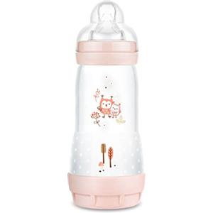 MAM Biberon Easy Start Anticolica, con Tettarella in Silicone SkinSoftTM, 4+ Mesi, 320 ml, Rosa