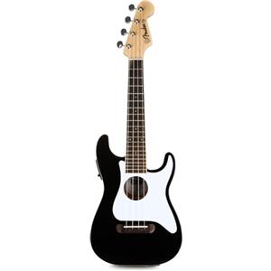 Fender Fullerton Stratocaster Concert Ukulele, nero