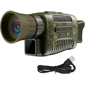 NGBFF Visore Notturno, NV650C 7 Livelli Dispositivo di Visione Notturna A Infrarossi Occhiali 1080P 4X Zoom Digitale Giorno Notte Foto Ripresa Video Telescopio Monoculare,per birdwatching, sport all'aria a