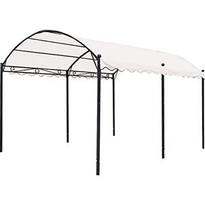 Lifeingarden Gazebo da Giardino 3x4 mt Top Poliestere Bianco JU-016 Carport