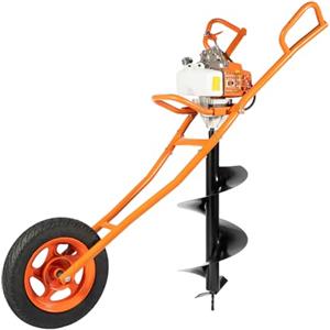 YyanLAK 63CC Petrol Trapano Posta Hole Borer Carriola Trivella Digger w/11 Bit per l'uso in cantieri, nell'edilizia, nelle fattorie