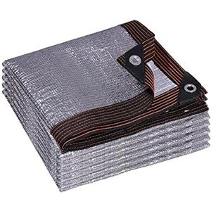 NOWORO Rete Ombreggiante 99% alluminio, Telo Ombreggiante Riflettente Panno Ombreggiante Anti UV, Prova di Sole, per Auto/Cane/Serra/Giardino/Pergola 1x2m 2x3m 3x4m 3x5m 4x6m 6x8m ( Size : 1mx1m(3.3ftx3.3ft)