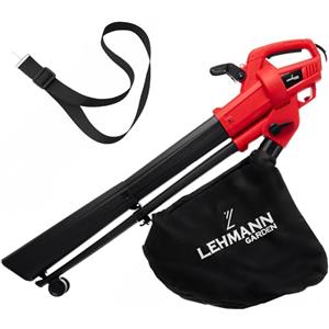 LEHMANN Soffiatore Elettrico a Filo 3 in 1, Aspiratore Foglie da Giardino con Trituratore, 3500W, Velocità 270 km/h, 15.000 giri/min, Sacco Raccoglifoglie 40L, Leggero con Tracolla & Ruote