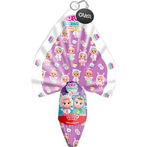 CAIYA Dolce e Toys Cry Babies Uovo di Cioccolato al Latte con Fantastica Sorpresa 250g e Portachiavi CAIYA® - Pasqua 2023