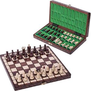 SQUARE GAME Square - Scacchi in Legno - CLUB MINI - 34 x 34 cm - Scacchiera & Pezzi degli Scacchi