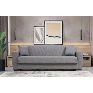 Domo Mea Divano Letto New York 3 Posti Grigio 210x75x80 cm Design Moderno