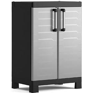 Keter Armadio Detroit Basso Colore Grigio e Nero Dimensione cm 65x45x97