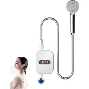 Niesel Doccia con riscaldamento istantaneo, scaldabagno elettrico istantaneo, scaldabagno senza serbatoio da 3,5 kW con display a LED, elettrico impermeabile per doccia con calore